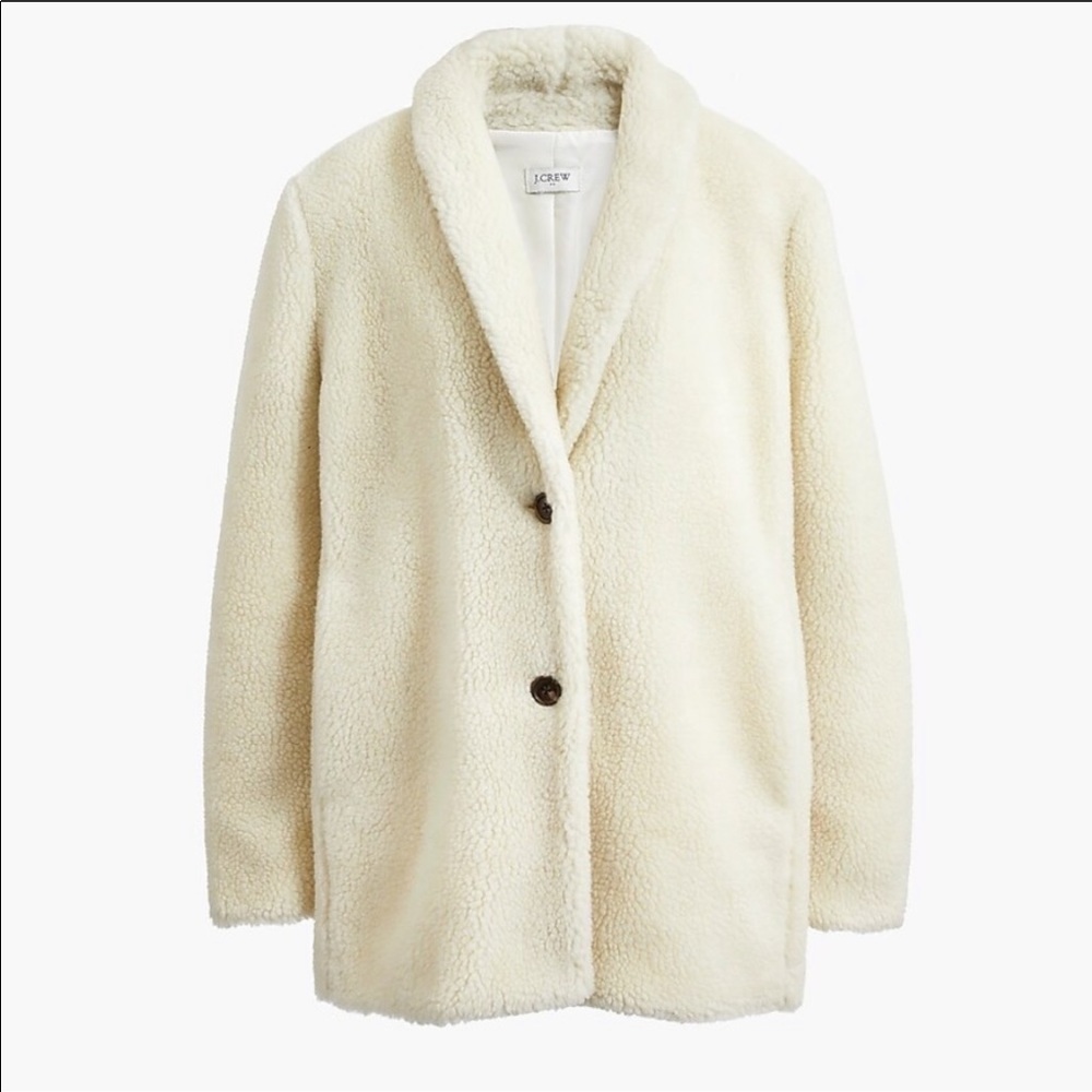 J. Crew Teddy Coat Medium Champagne